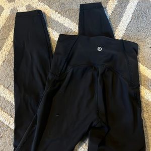 black lulu leggings